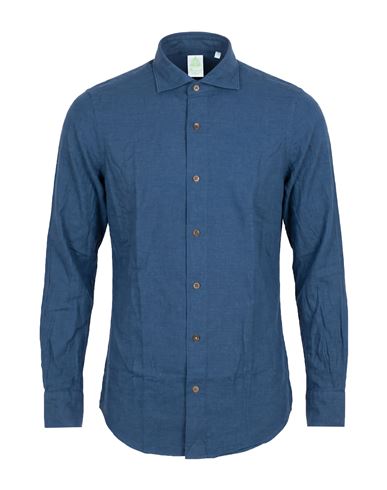 Finamore 1925 Man Shirt Blue Size 15 Cotton