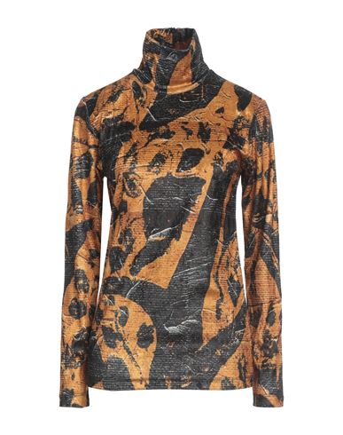 Stella Jean Woman Top Brown Size 8 Polyester, Cotton, Polyamide