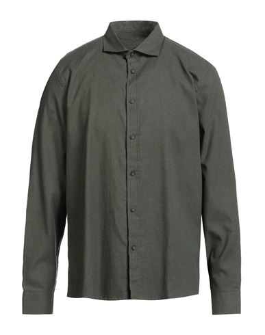 Hamaki-ho Man Shirt Military Green Size Xl Cotton, Elastane In Green