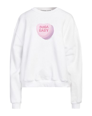 Shop Alexander Wang Woman Sweatshirt White Size M Cotton, Elastane