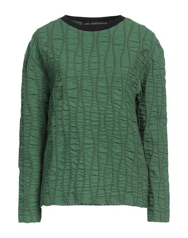 Andersson Bell Woman Top Military Green Size S Cotton, Rayon, Polyester, Polyurethane In Green