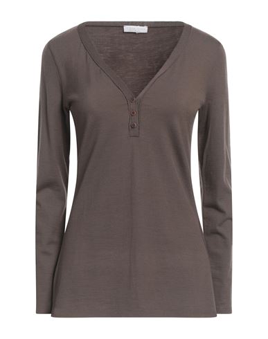 Shop Le Tricot Perugia Woman Sweater Dark Brown Size L Merino Wool, Elastane