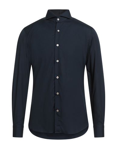 Giannetto Portofino Man Shirt Midnight Blue Size 17 ½ Cotton