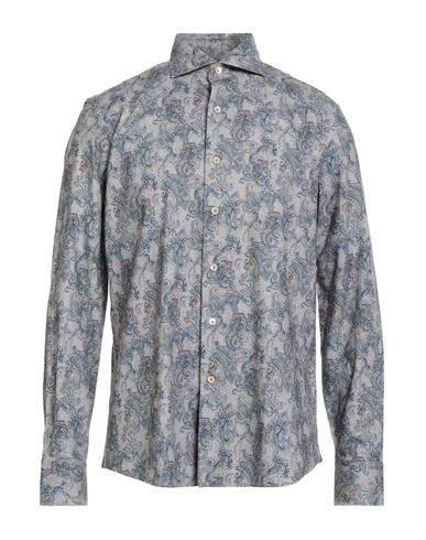 Alessandro Gherardi Man Shirt Grey Size 16 ½ Cotton In Gray