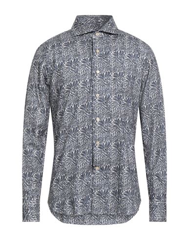 Alessandro Gherardi Man Shirt Navy Size 17 Cotton