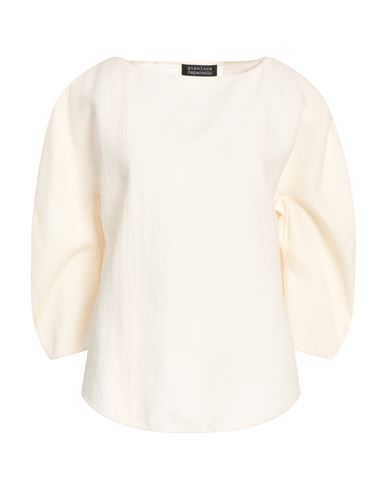 Shop Gianluca Capannolo Woman Top Ivory Size L Virgin Wool