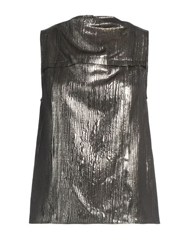 Alysi Chocolat Woman Top Gold Size 8 Acetate, Viscose, Metallic Fiber