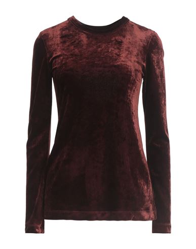 ALYSI ALYSI CHOCOLAT WOMAN TOP CHOCOLATE BROWN SIZE 6 VISCOSE, POLYESTER 
