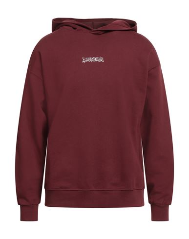 Disclaimer Man Sweatshirt Burgundy Size L Cotton In Red