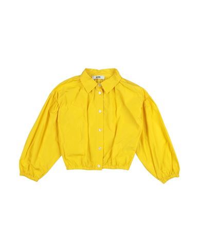 Msgm Toddler Girl Shirt Yellow Size 6 Polyester In Yellow