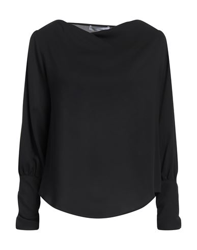 Lanacaprina Woman Top Black Size 4 Polyester
