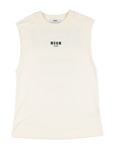 Msgm Babies'  Toddler Boy T-shirt Cream Size 6 Cotton In White