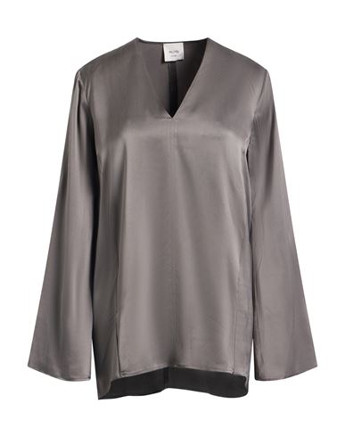 Alysi Chocolat Woman Top Lead Size 8 Silk In Gray