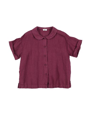 Il Gufo Toddler Girl Shirt Plum Size 6 Linen In Brown