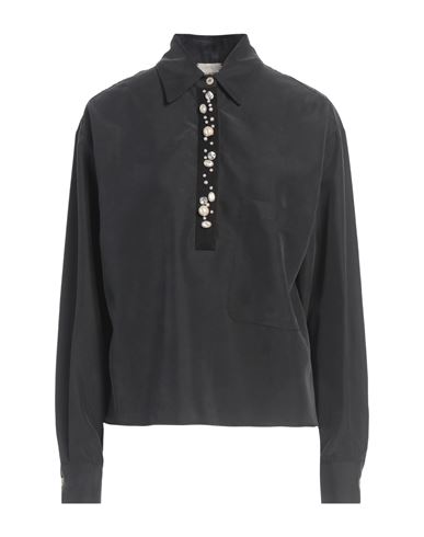 Alysi Chocolat Woman Top Black Size 8 Modal, Polyester