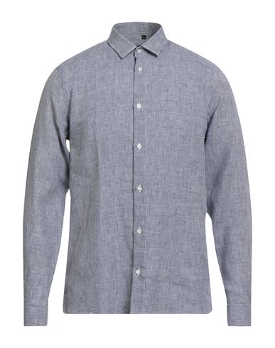 Liu •jo Man Man Shirt Navy Size 15 ½ Linen