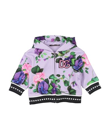 Dolce & Gabbana Newborn Girl Sweatshirt Lilac Size 3 Cotton, Polyester
