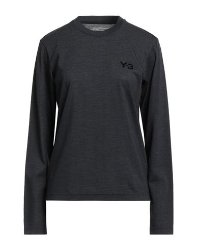 Y-3 Woman T-shirt Black Size M Recycled Polyester, Wool In Black