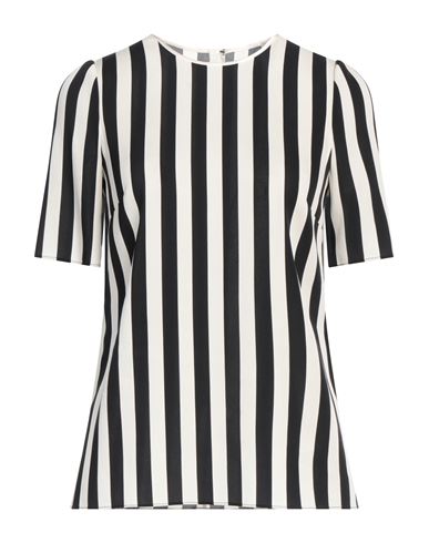 Dolce & Gabbana Woman Top Black Size 8 Silk, Elastane
