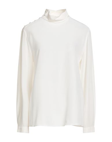 Emporio Armani Woman Top Ivory Size 10 Silk In White