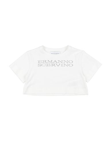Ermanno Scervino Junior Toddler Girl T-shirt White Size 4 Cotton