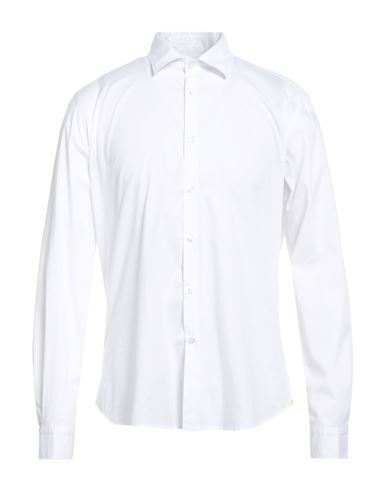 Manuel Ritz Man Shirt White Size 17 ½ Cotton, Elastane In White