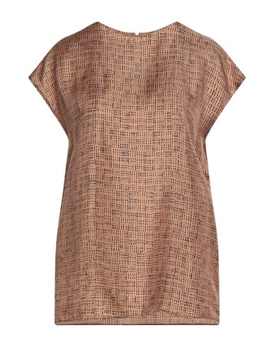 Siyu Woman Top Brown Size 4 Silk