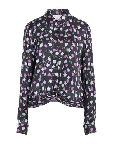 Robert Friedman Woman Shirt Dark Purple Size M Viscose In Black