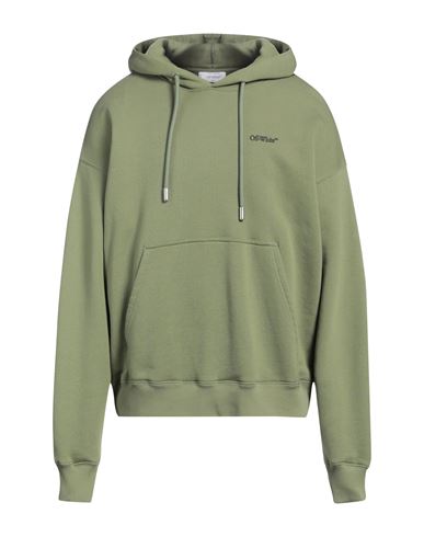 Off-white Man Sweatshirt Sage Green Size M Cotton