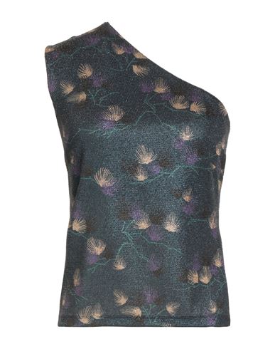 Siyu Woman Top Slate Blue Size 4 Polyamide, Elastane, Metallic Fiber