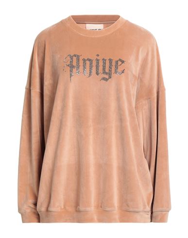 Aniye By Woman Sweatshirt Camel Size 4 Polyester, Elastane