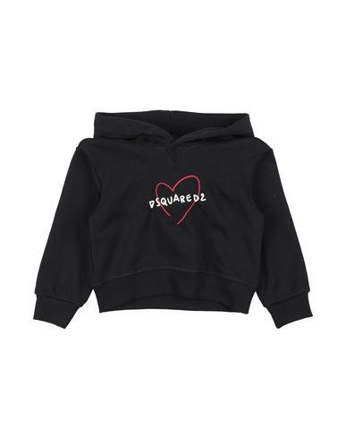 Dsquared2 Toddler Girl Sweatshirt Black Size 6 Cotton In Black