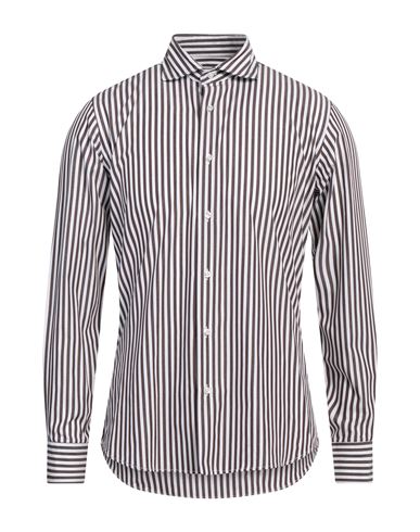 Adb 69 Man Shirt Chocolate Brown Size 16 Cotton