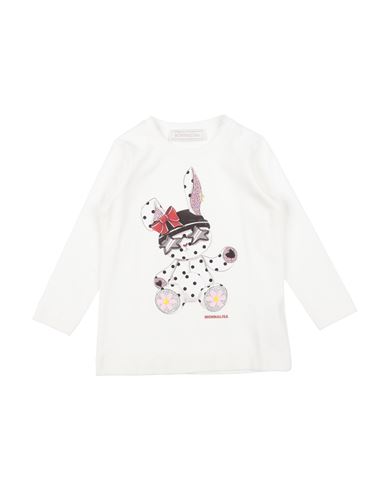 Monnalisa Toddler Girl T-shirt Ivory Size 6 Cotton, Elastane