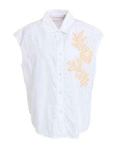 Ermanno Firenze Woman Shirt White Size 6 Cotton