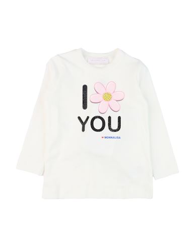 Monnalisa Toddler Girl T-shirt White Size 7 Cotton, Elastane In White