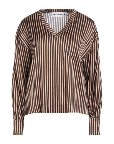 Shop Shirtaporter Woman Top Camel Size 10 Viscose, Elastane