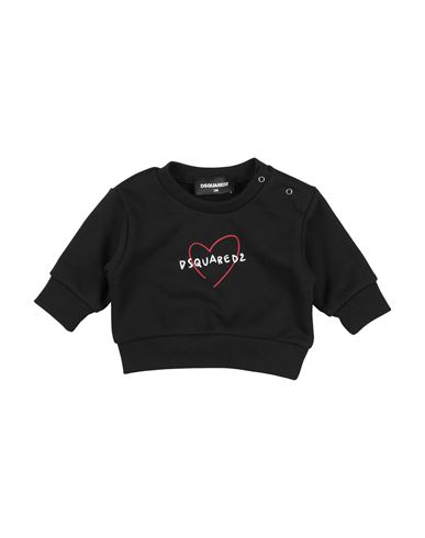 Dsquared2 Newborn Boy Sweatshirt Black Size 3 Cotton In Black