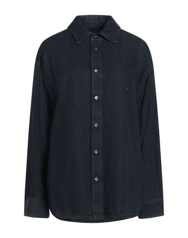 Shop Darkpark Woman Denim Shirt Blue Size Xs Cotton, Lyocell