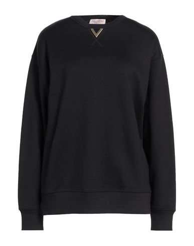 Shop Valentino Garavani Woman Sweatshirt Black Size M Cotton, Polyamide, Elastane