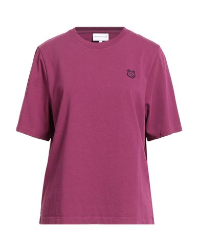 Maison Kitsuné Woman T-shirt Garnet Size L Cotton