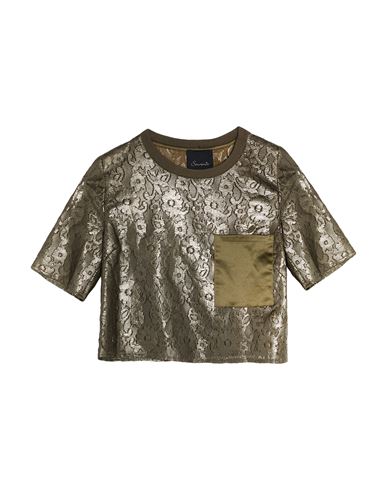 Souvenir Privée Woman Top Military Green Size M Polyester, Elastane