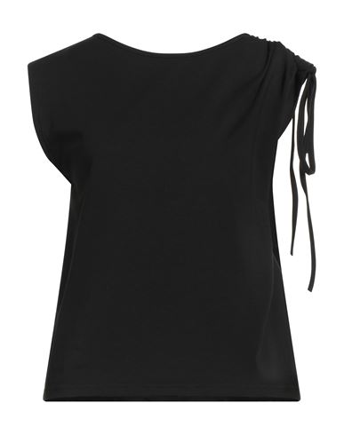 Rose A Pois Rosé A Pois Woman T-shirt Black Size 8 Cotton, Elastane