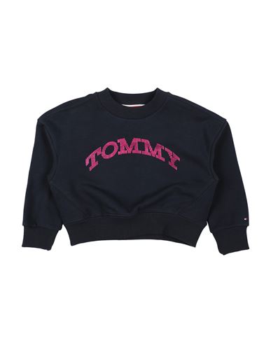 Tommy Hilfiger Toddler Girl Sweatshirt Navy Size 6 Cotton, Polyester