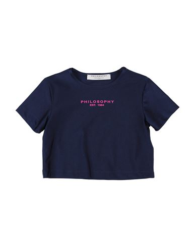 Philosophy Di Lorenzo Serafini Toddler Girl T-shirt Midnight Blue Size 4 Polyamide, Elastane In Blue