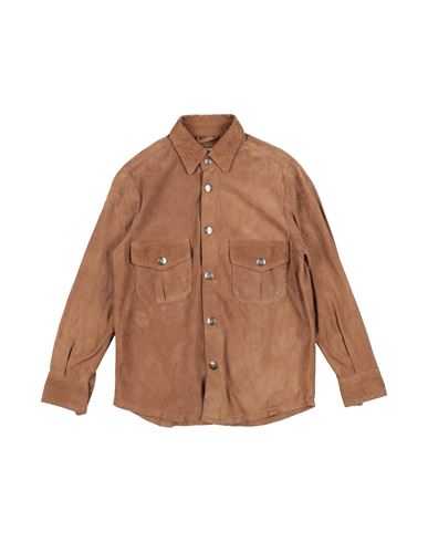 Nupkeet Toddler Boy Shirt Brown Size 4 Leather In Brown