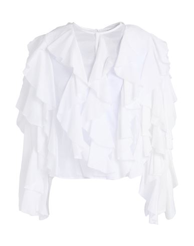 SOUVENIR SOUVENIR WOMAN TOP WHITE SIZE S COTTON 