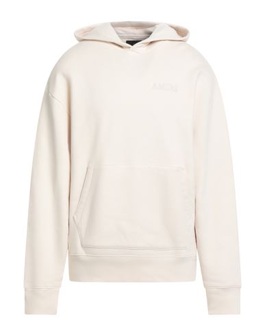 Amiri Man Sweatshirt Ivory Size L Cotton, Elastane In White