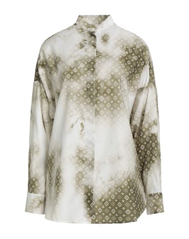 Destin Woman Shirt Military Green Size L Cotton
