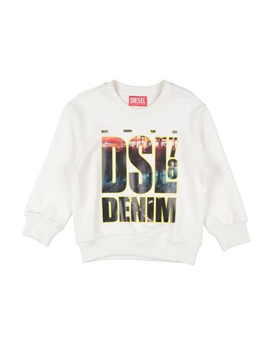 Diesel Toddler Boy Sweatshirt White Size 4 Cotton, Elastane